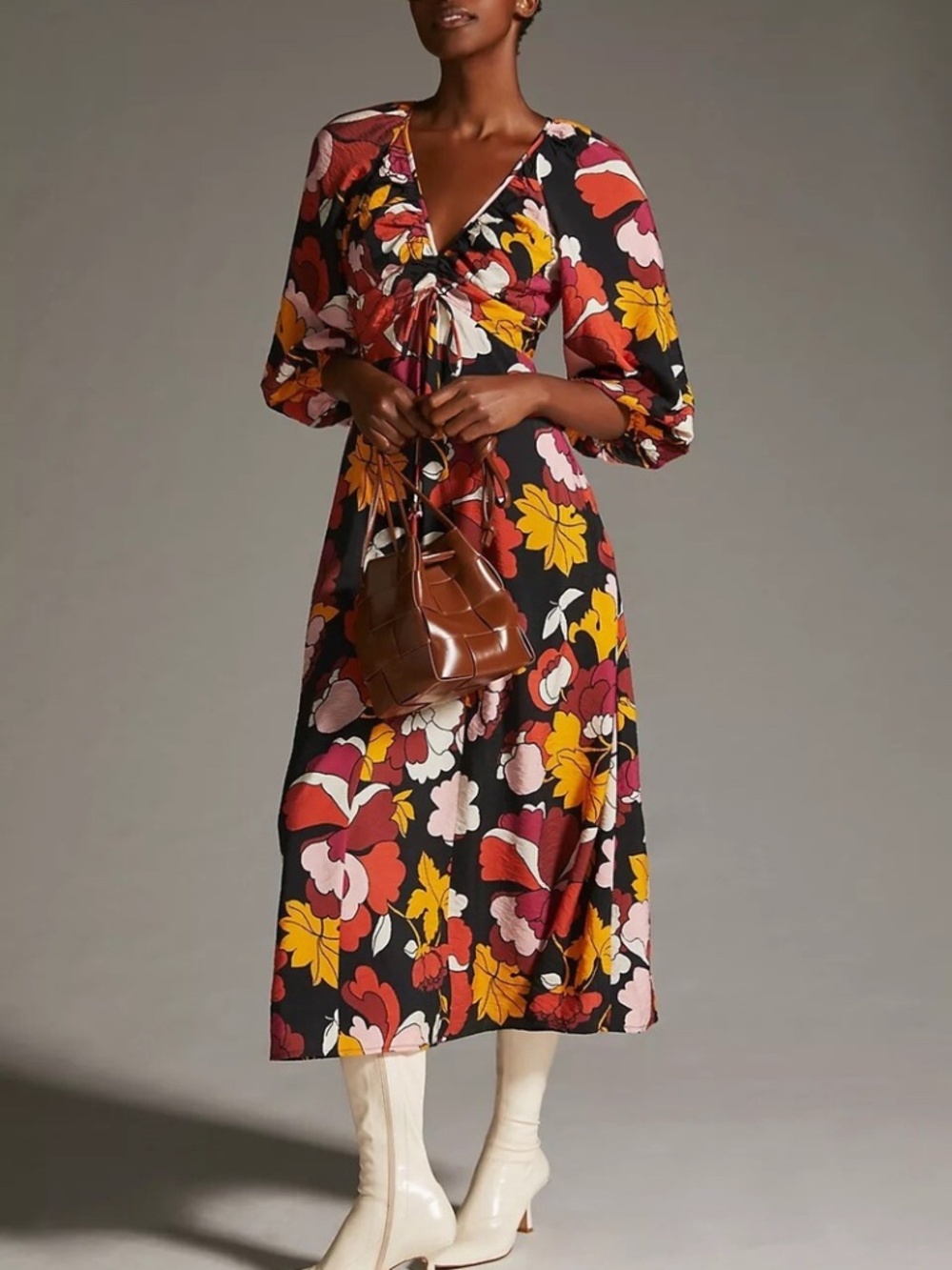 Maeve floral midi dress